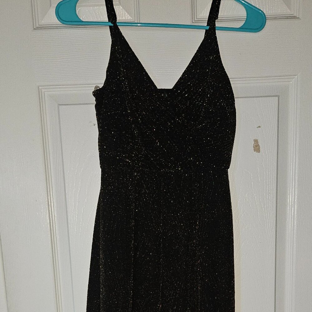 Black & Gold Glitter Romper